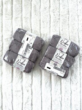 NEW Lion Brand Nuboo Yarn (Pewter) 6 x Sheins